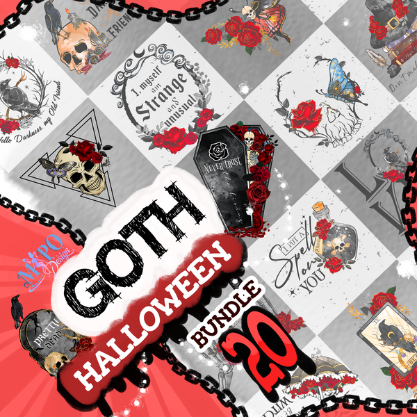 Goth Halloween png bundle,Spooky png bundle, png for sublimation